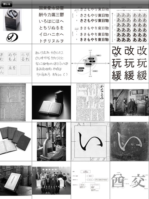 画像の一覧画面