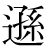 「遜」のDNP基本字形