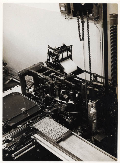 欧文モノタイプキャスター